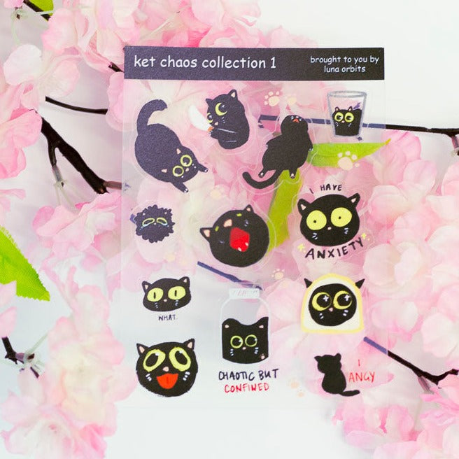 ket transparent sticker sheet chaos collection vol 1