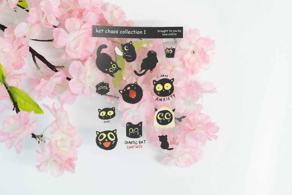 ket transparent sticker sheet chaos collection vol 1