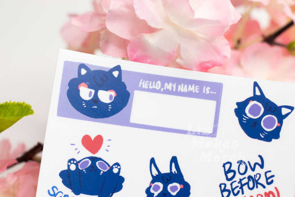 Scarameowche Vinyl Sticker Sheet