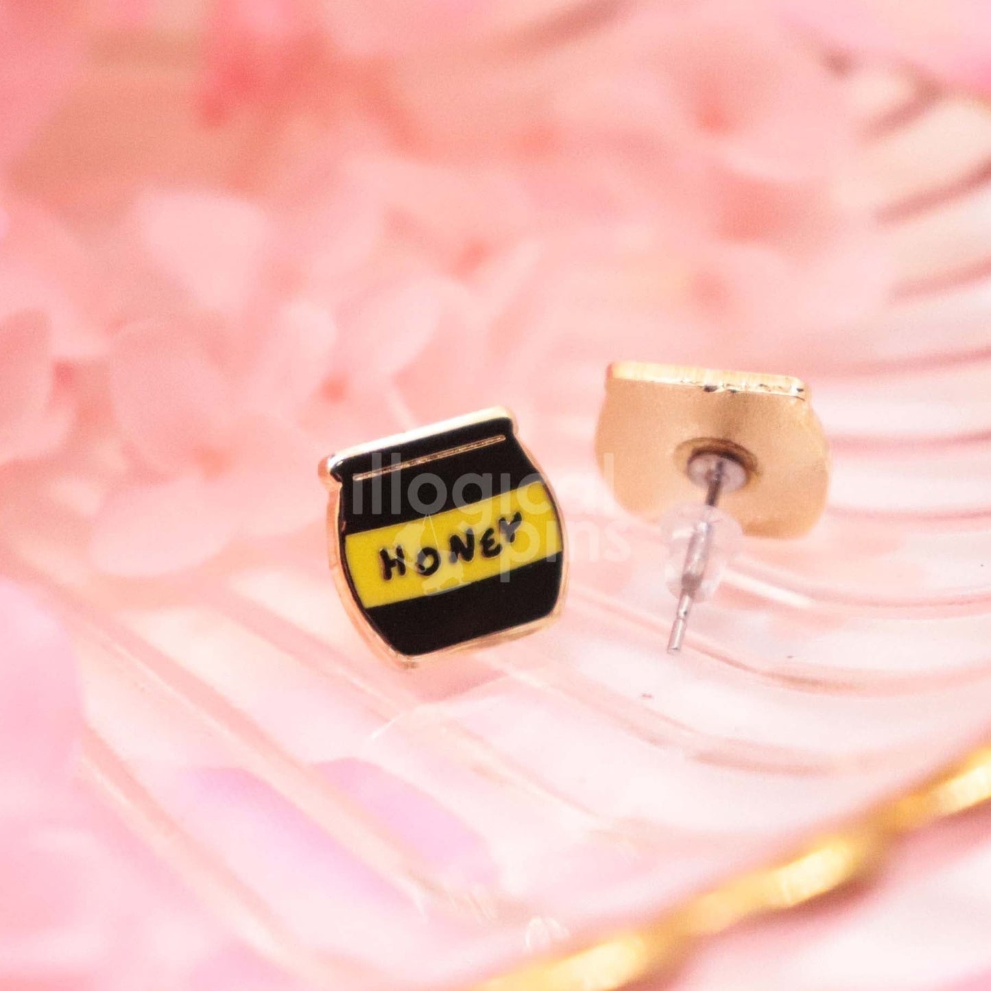 Gold Honeypot Earrings