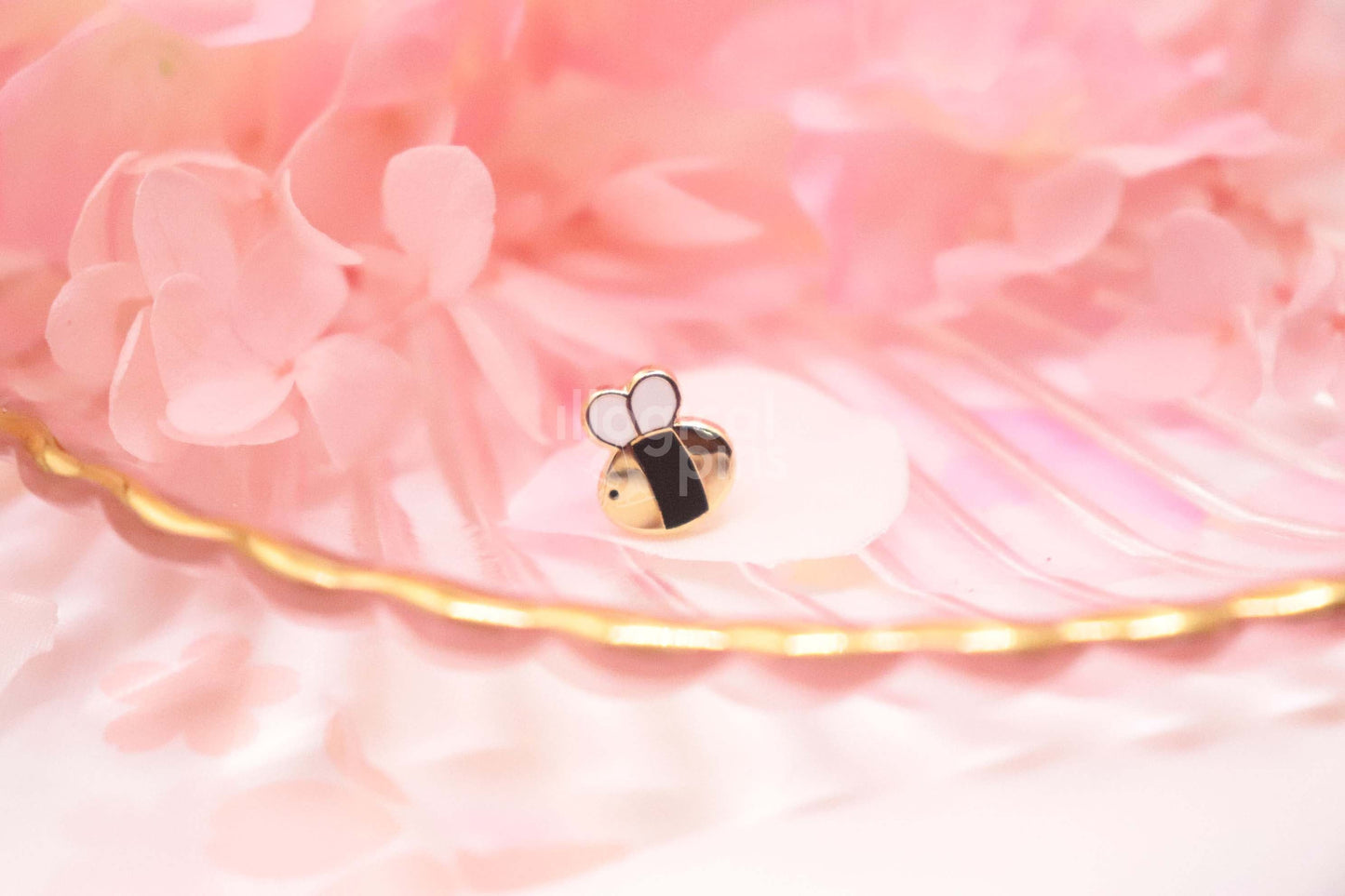 Gold Bee Earrings