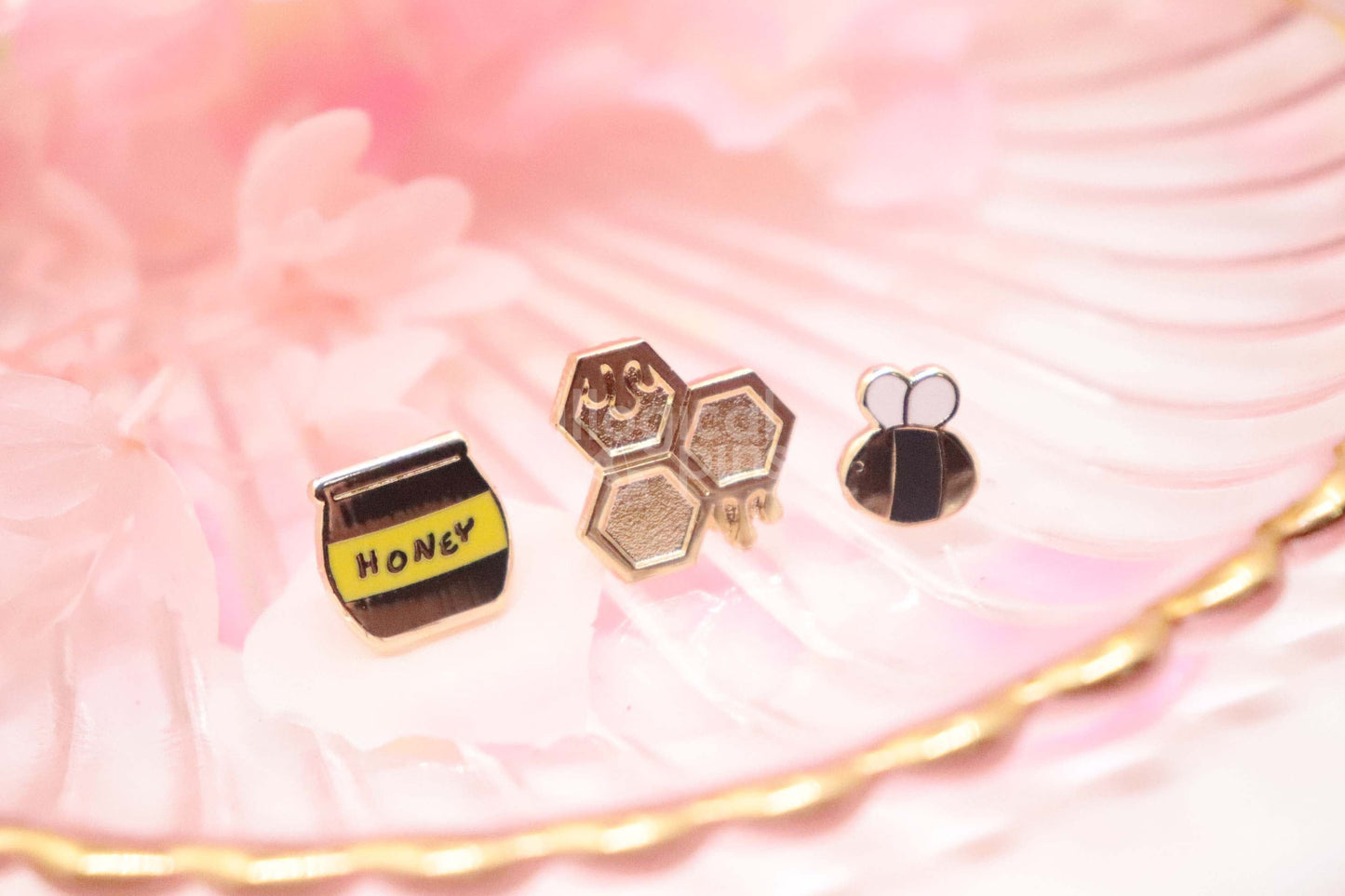 Gold Honeypot Earrings