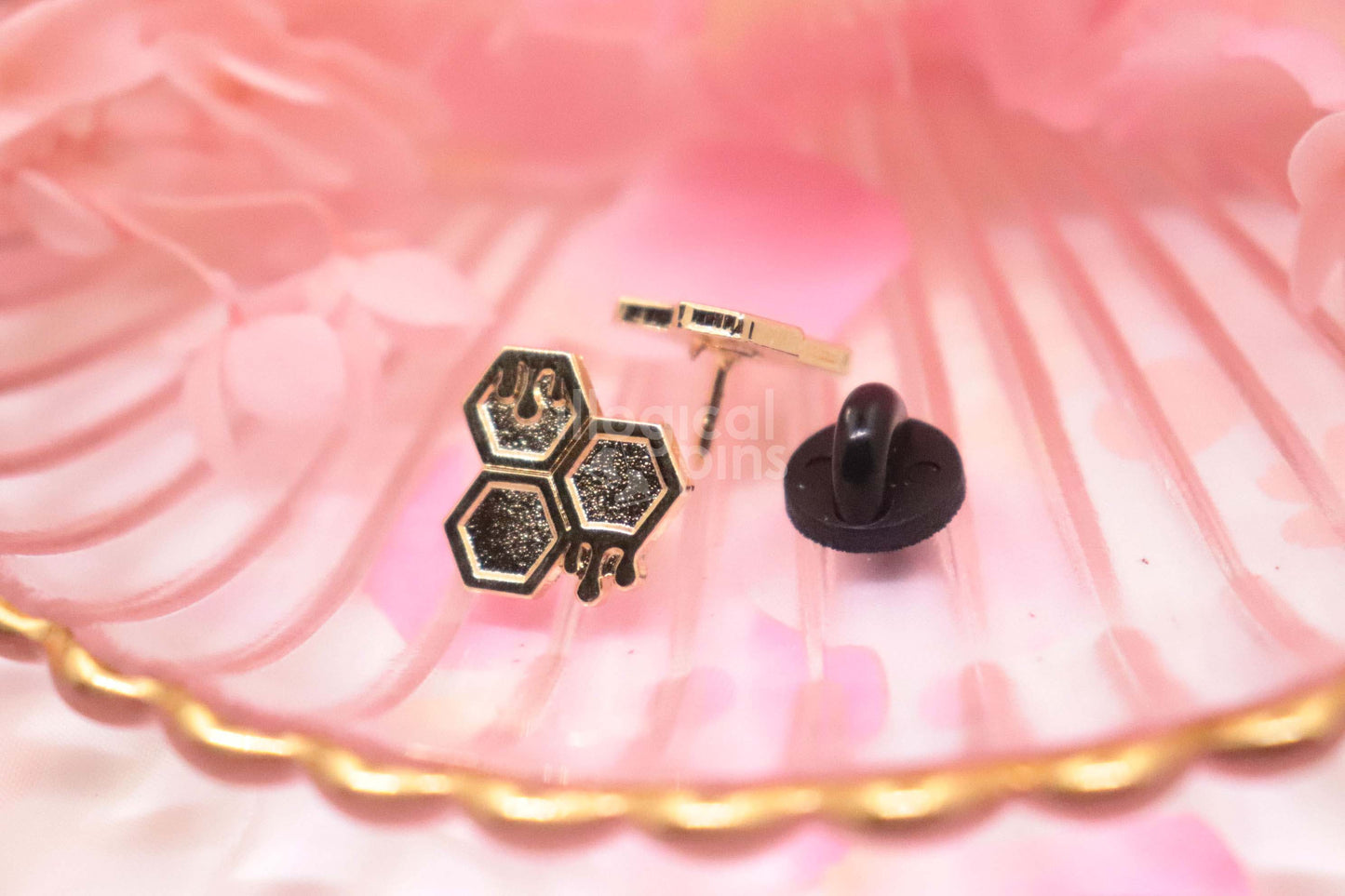 Gold Honeycomb Earrings