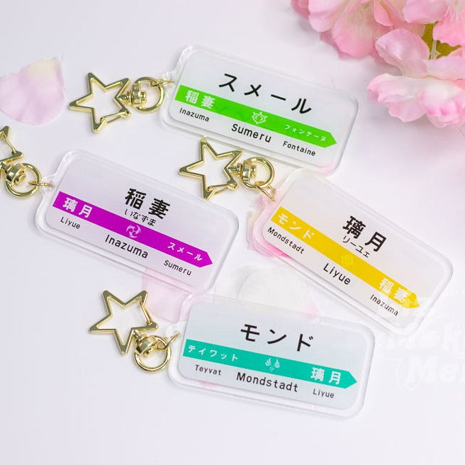 Genshin Railway Acrylic Keychain