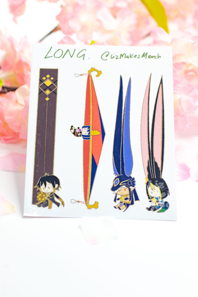 Long. Genshin Vinyl Sticker Sheet