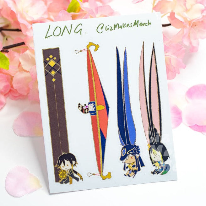 Long. Genshin Vinyl Sticker Sheet