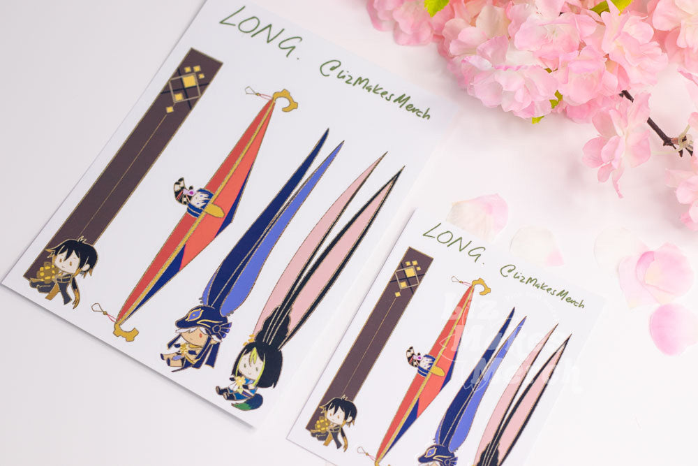 Long. Genshin Vinyl Sticker Sheet
