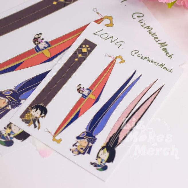 Long. Genshin Vinyl Sticker Sheet
