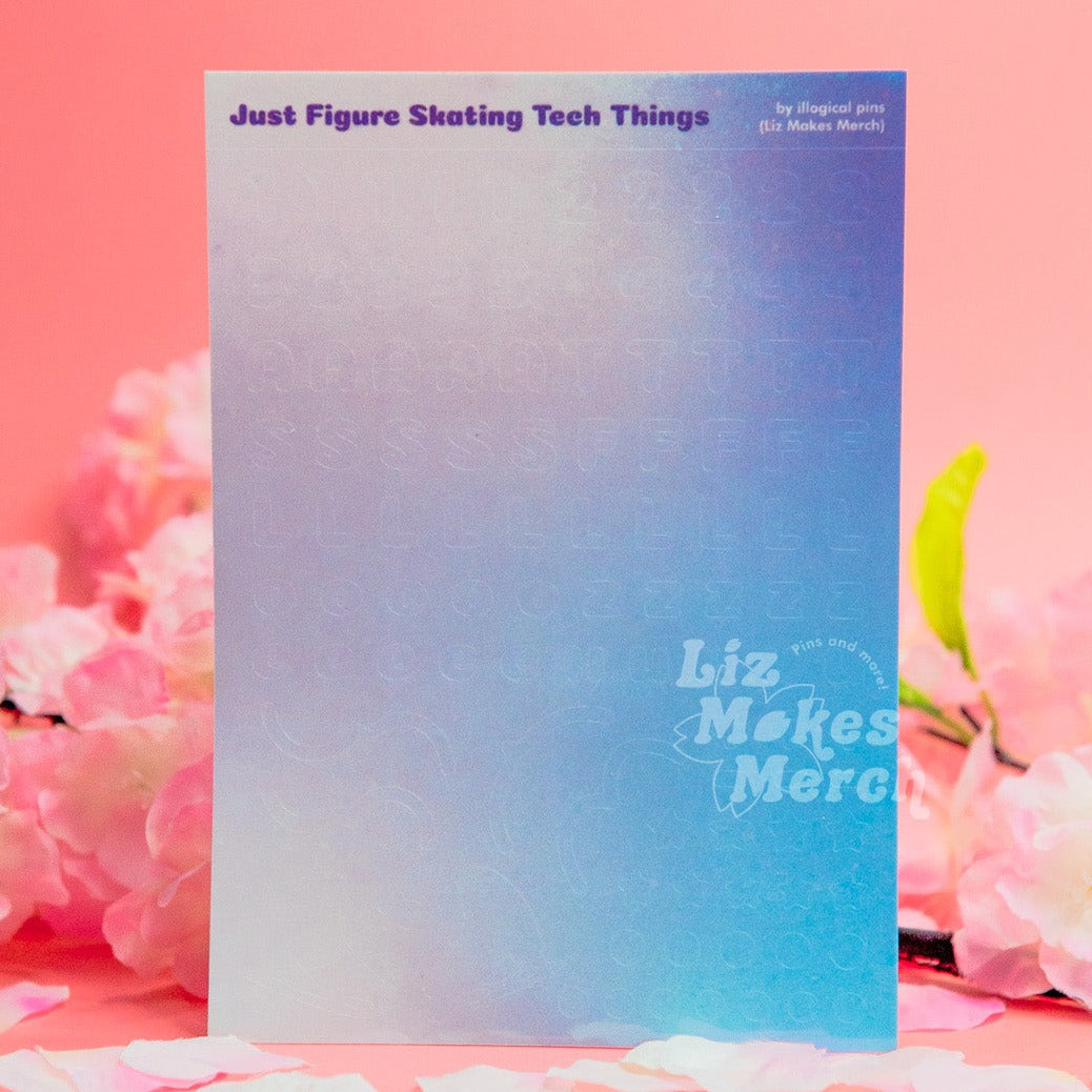 Just Figure Skating Things Vinyl Sticker Sheet