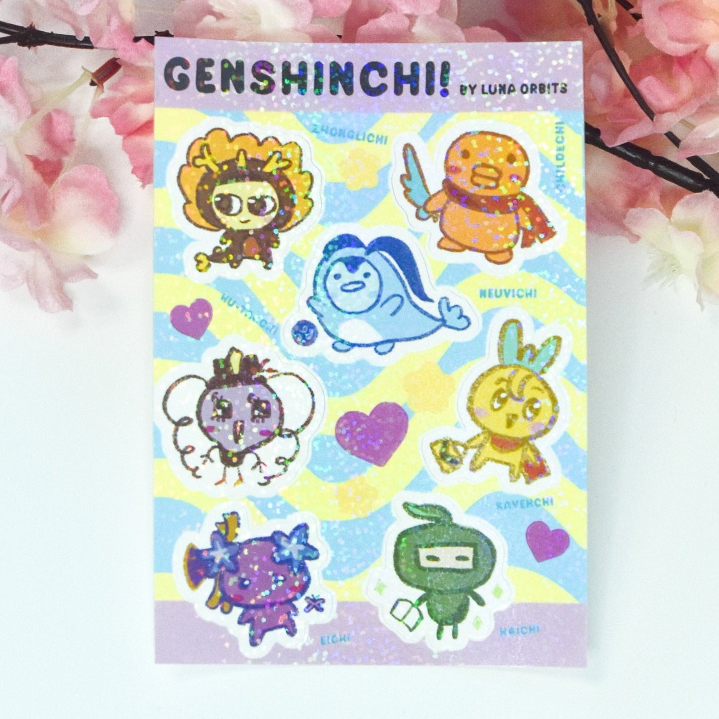 Genshin Tamagotchi A6 Sticker Sheet