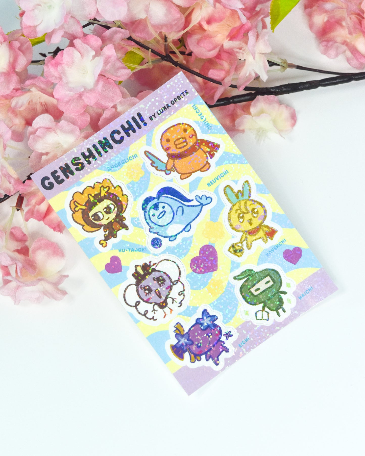 Genshin Tamagotchi A6 Sticker Sheet