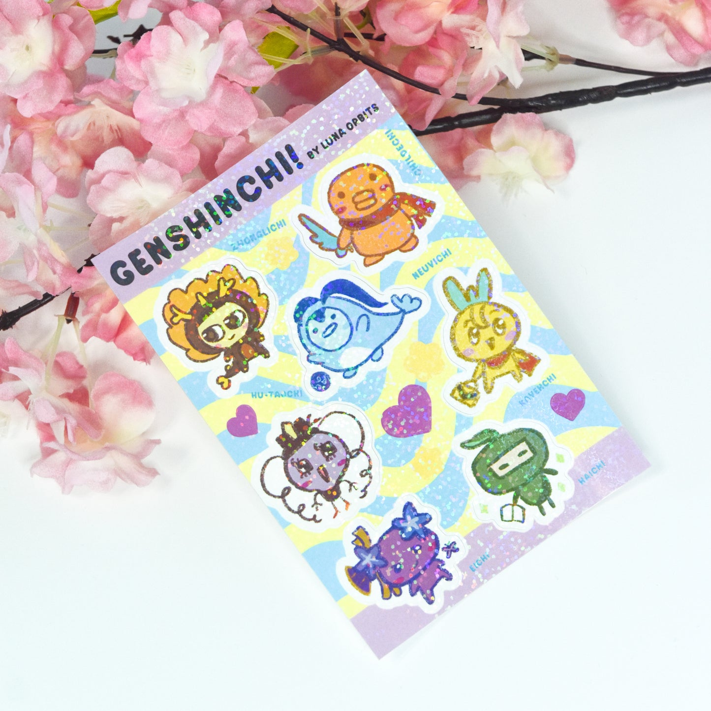 Genshin Tamagotchi A6 Sticker Sheet