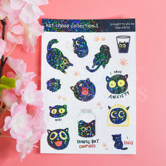 ket glitter sticker sheet chaos collection vol 1