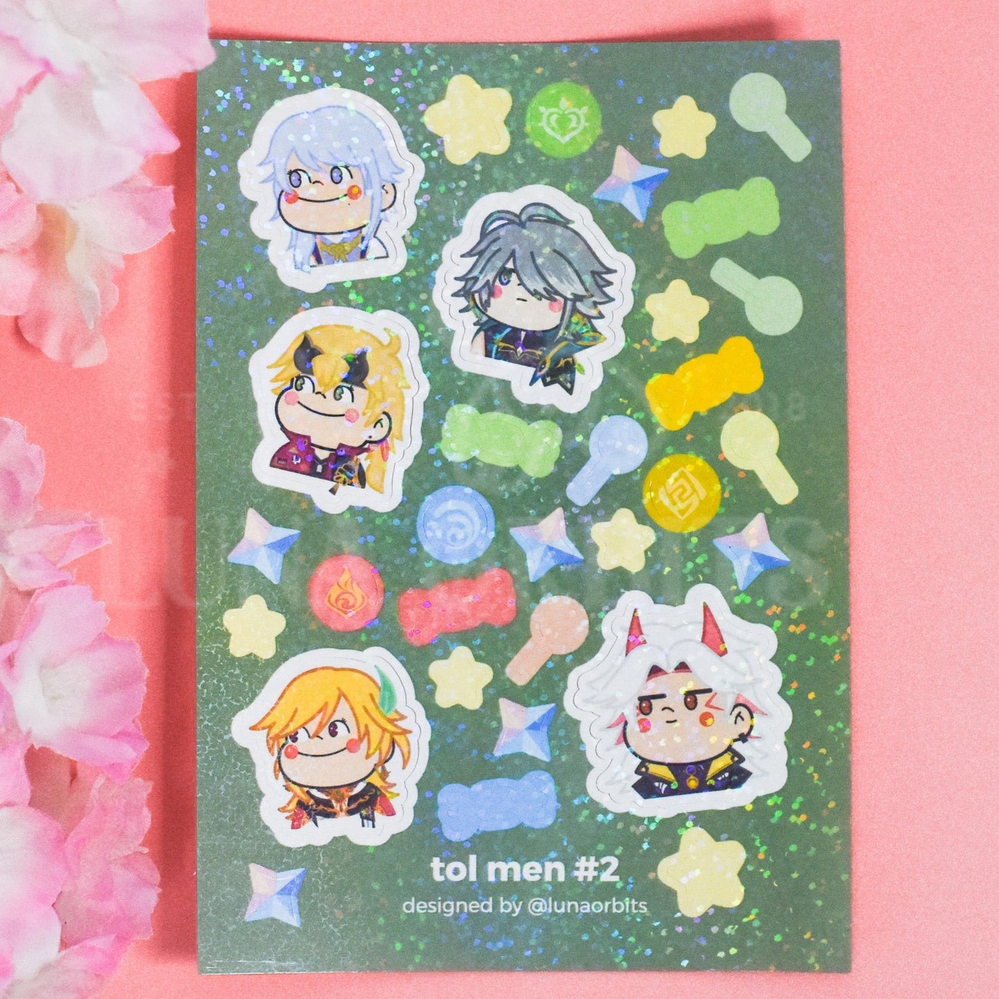 Tol Men #2 Genshin Milky A6 Sticker Sheet