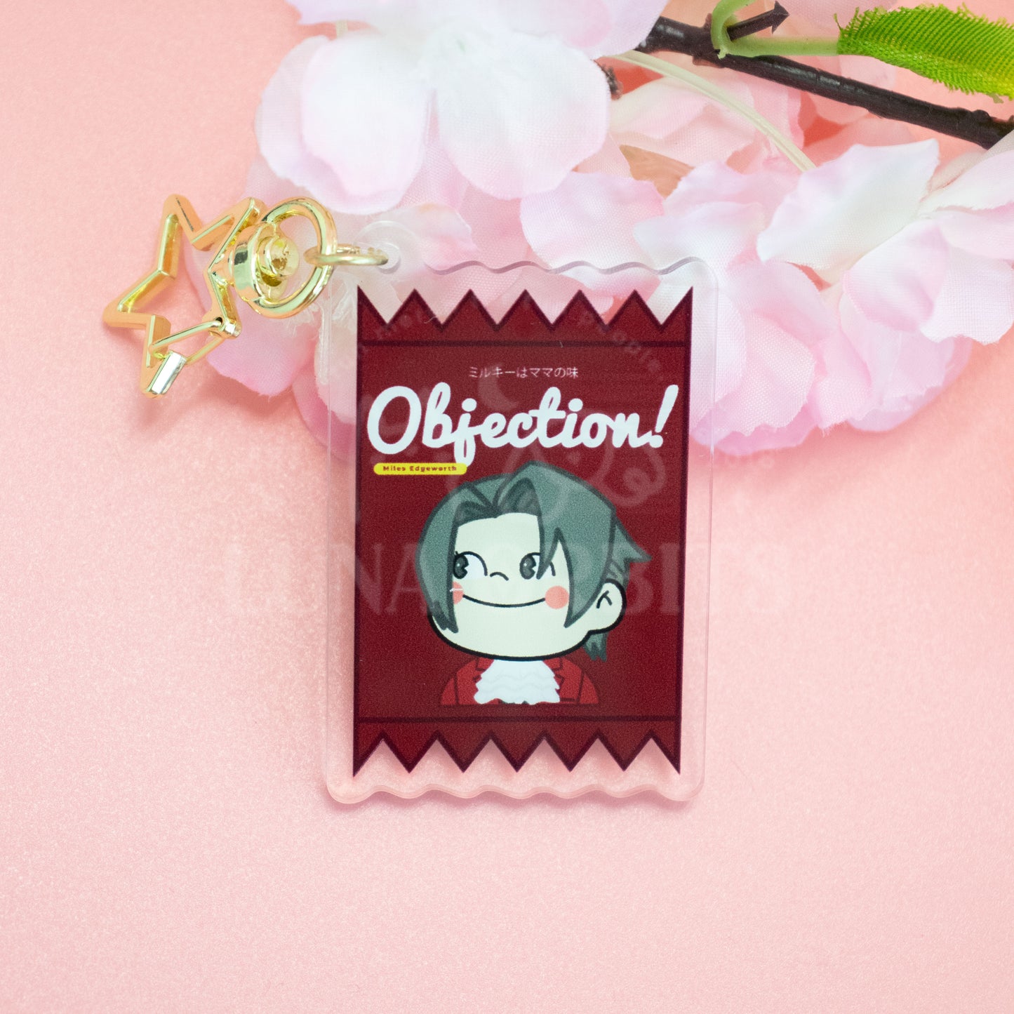 ALL Ace Attorney Milky Packet Acrylic Keychain