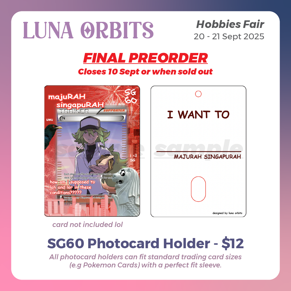 [PREORDER] SG60 + AO3 Photocard Holder