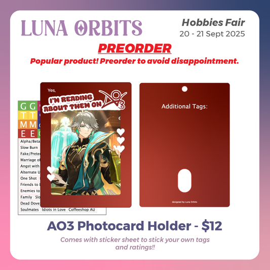 [PREORDER] SG60 + AO3 Photocard Holder