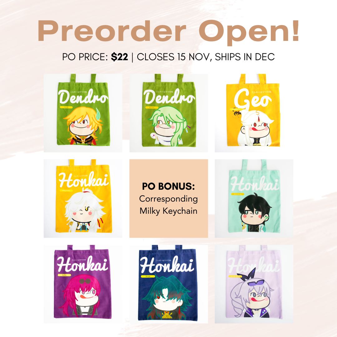 [PREORDER] Genshin/HSR Milky Series Tote Bag Wave 5