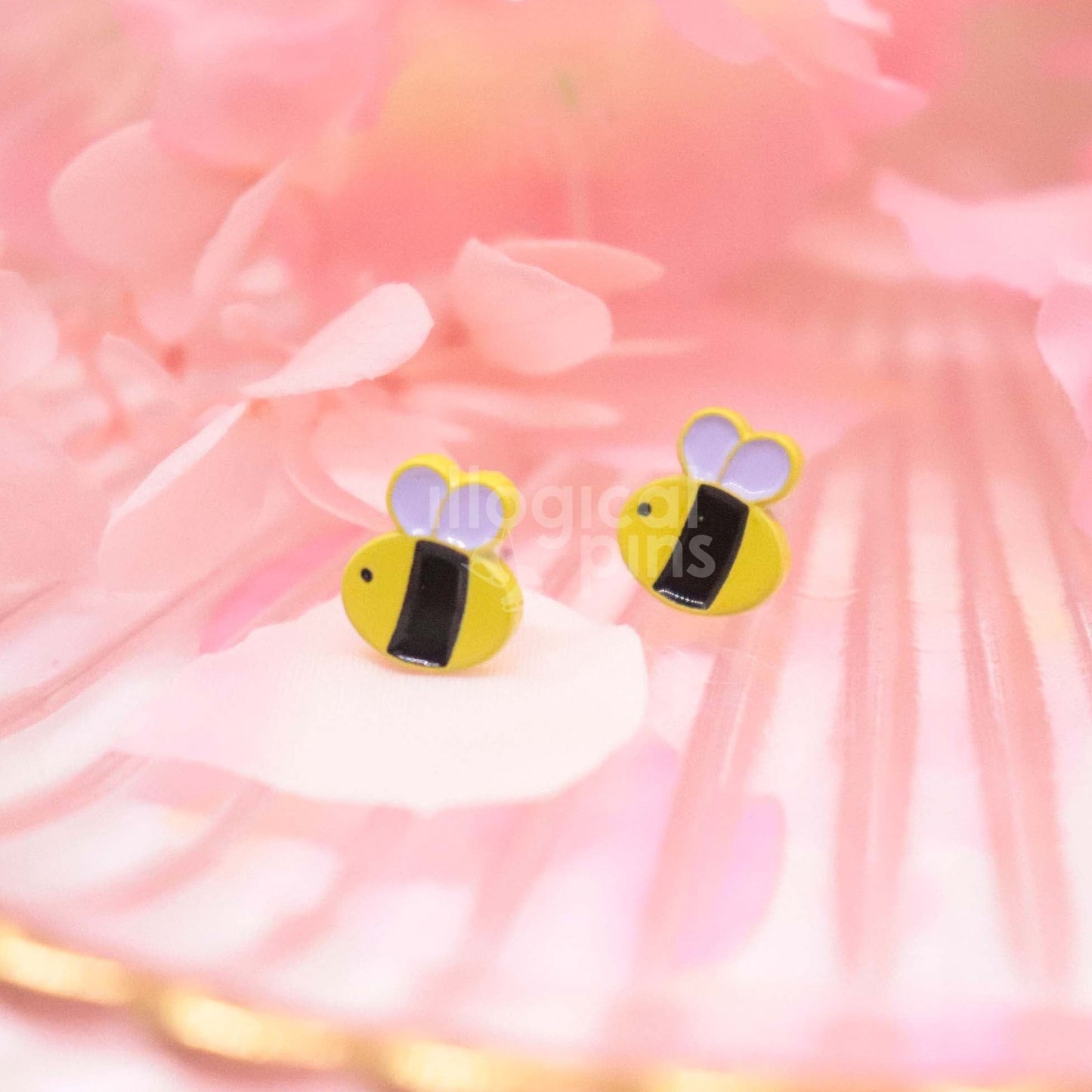 Yellow Bee Earrings