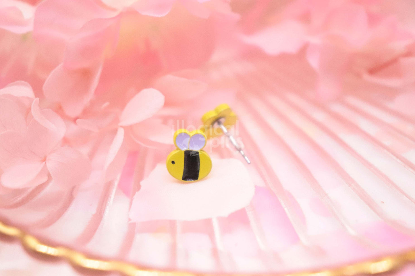 Yellow Bee Earrings