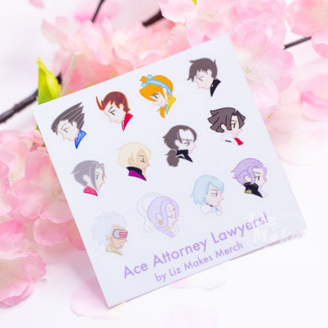 Ace Attorney Vinyl Sticker Sheet