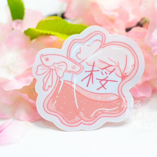 Sakura Betta Vinyl Sticker