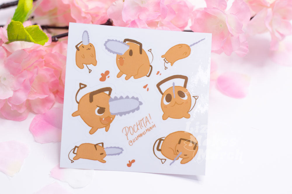 Pochita Vinyl Sticker Sheet