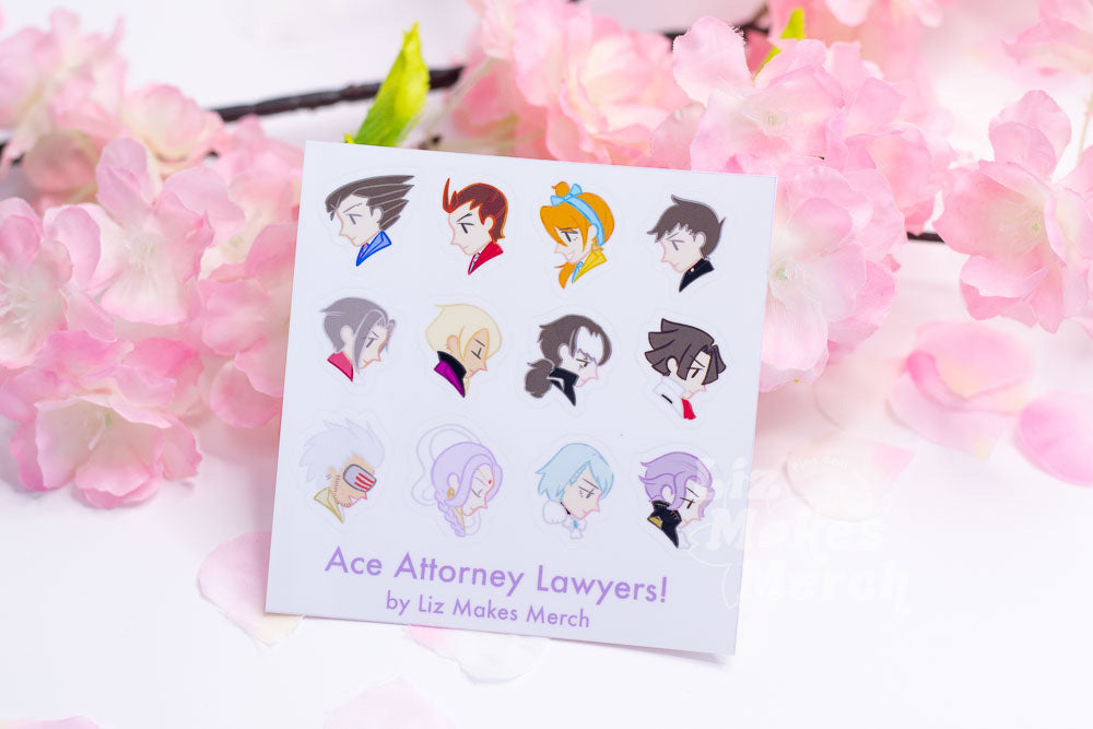 Ace Attorney Vinyl Sticker Sheet