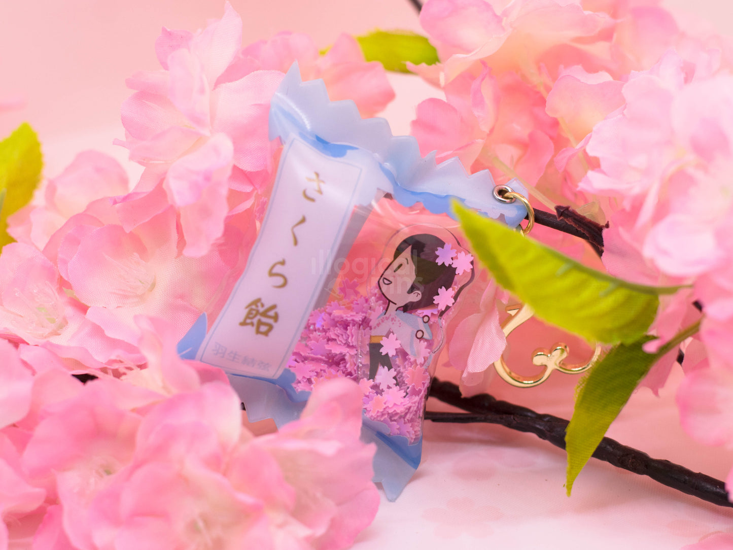 Sakura Candy Bag Charm Keychain